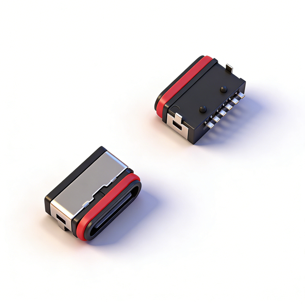 A04W0604A 板上两脚插板SMT L=6.7 全塑半包型  全塑半包型 外壳脚长0.8 引脚长0.6 IP67