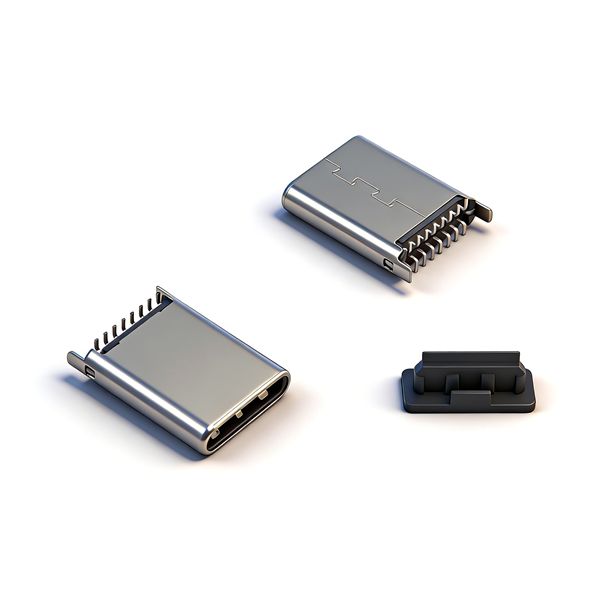 B07M1617A TYPE C公头16PIN 立式两脚插板SMT L=9.0/9.5/10.010.5/11.0/11.5/12.0/12.5/13.0