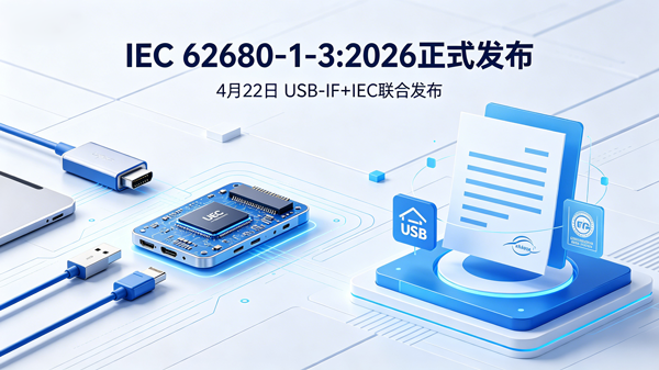 全球动态 | IEC 62680‑1‑3:2026 正式发布（4 月 22 日，USB‑IF+IEC 联合发布）
